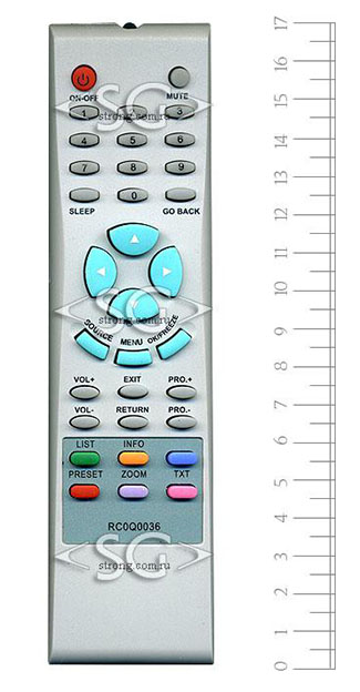 Пульт дистанционного управления для THOMSON RC0Q0036 txt / TCL RC0Q0036