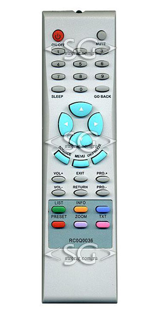 Пульт дистанционного управления для THOMSON RC0Q0036 txt / TCL RC0Q0036
