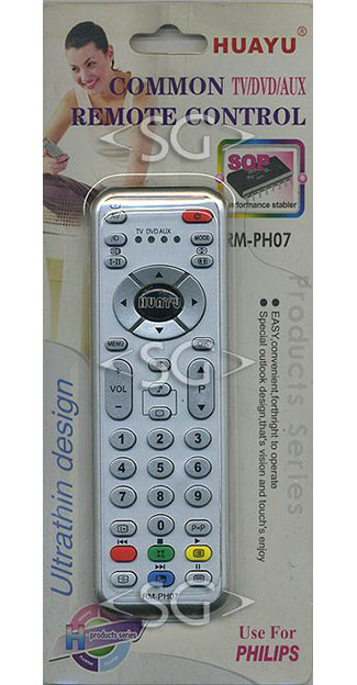 Пульт дистанционного управления для PHILIPS universal RM-PH07 (корпус типа RC1553802(14)/01) блистер