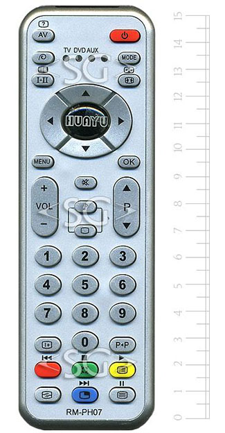 Пульт дистанционного управления для PHILIPS universal RM-PH07 (корпус типа RC1553802(14)/01) блистер
