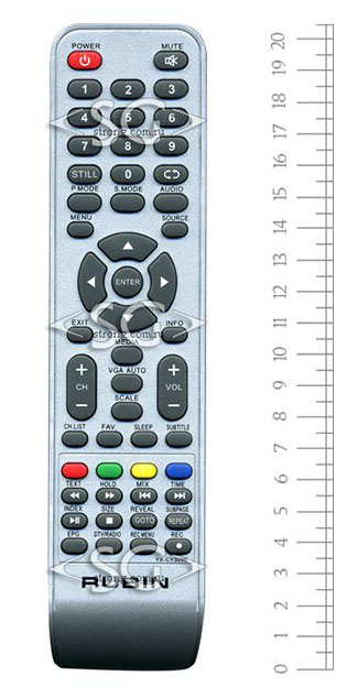 Пульт дистанционного управления для RUBIN YX-CY309E tv RB-19SE5T2C и др/ROLSEN YX-CY309E tv RL-29D1307T2C и др/SHIVAKI/orig./сер