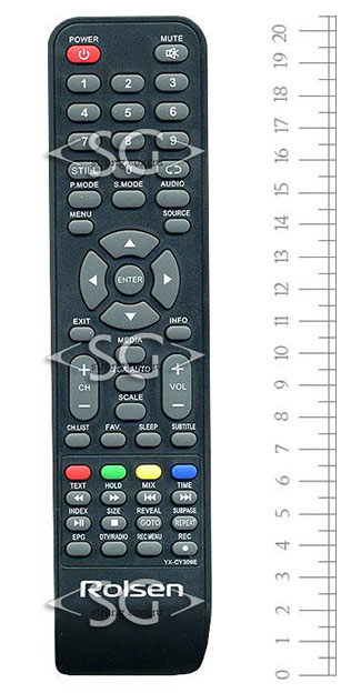 Пульт дистанционного управления для ROLSEN YX-CY309E tv RL-29D1307T2C и др/RUBIN YX-CY309E tv RB-19SE5T2C и др/ SHIVAKI/orig./