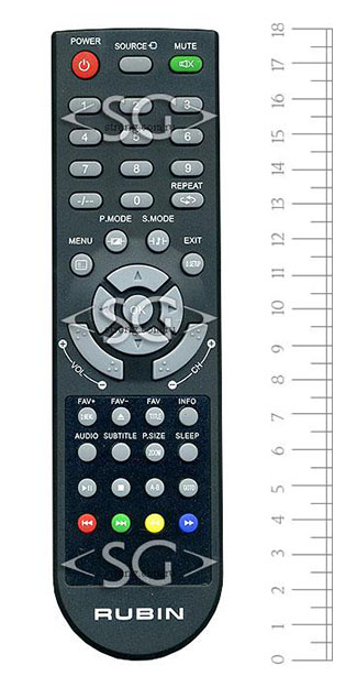 Пульт дистанционного управления для RUBIN XYX-648B1 tv RB-19SL2U, RB-19S2U, RB-22S2UF, RB-24S2UFи др. /orig./