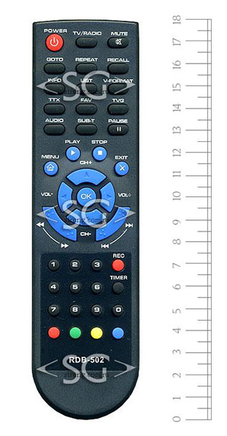 Пульт дистанционного управления для ROLSEN RDB-502 DVB-T2 (RDB-401,402,505,506N,507,509,509N,510,511N,601,701,702,703,704,801)