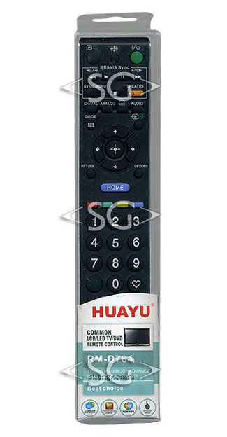 Пульт дистанционного управления для SONY universal RM-D764 (корпус типа RM-ED011 lcd чёрный) блистер