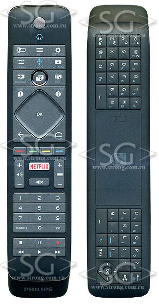 Пульт дистанционного управления для PHILIPS YKF384-T06 (398GF10BEPHN0001HT)NETFLIX ambilight.,smart, голос, с клавиатурой/orig./