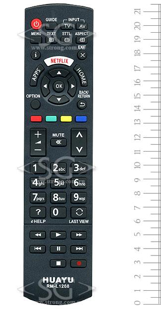 Пульт дистанционного управления для PANASONIC universal RM-L1268 ( корпус типа N2QAYB001009 NETFLIX ) блистер