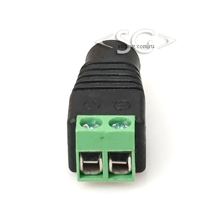 Разъем питания, гнездо 5.5 x 2.5 mm, с клеммной колодкой