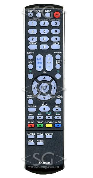 Пульт дистанционного управления для TOSHIBA SE-R0319 черный (= SE-R0337 белый) tv+dvd