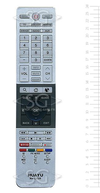 ����� �������������� ���������� ��� TOSHIBA universal RM-L1328  (������ ���� CT-90427 NETFLIX,  3D) �������