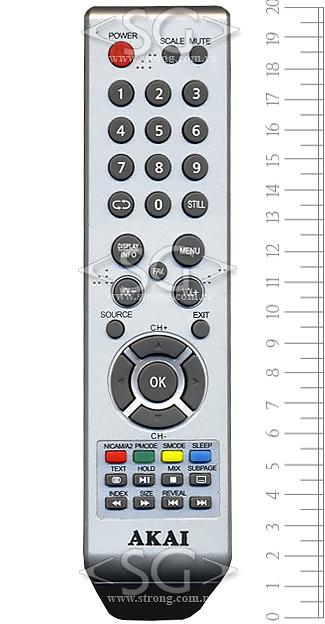 Пульт дистанционного управления для AKAI LEA-32A08G,LTA-15A15M и др серебрянный /ROLSEN tv RL-32L1005Uи др/ HYUNDAI H-LED39V25 /orig./