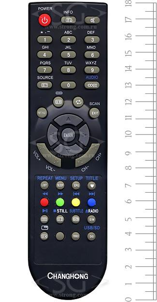 Пульт дистанционного управления для CHANGHONG E16B389A tv+dvd /orig./