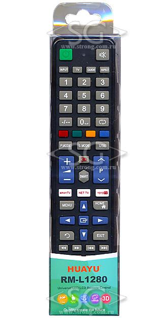 Пульт дистанционного управления универсальный для TV(весь китай) RM-L1280(корпус типа SAMSUNG BN59-01040A)(инструкция на русском языке с цветными фото(более 300 кодов))блистер)(блистер)