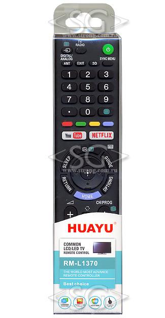 Пульт дистанционного управления для SONY universal RM-L1370 (корпус типа RMT-TX300E (NETFLIX, YouTube)3d)(блистер)