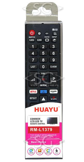 Пульт дистанционного управления для LG universal RM-L1379 (корпус типа AKB75095308 (NETFLIX, AMAZON, 3D, SMART) (блистер)