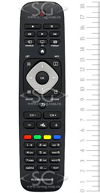 Пульт дистанционного управления для PHILIPS 996590000449 (=996590000283, 098GR7BDHNTPHT)