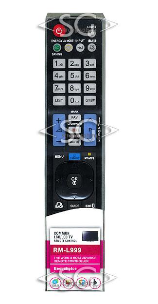 Пульт дистанционного управления для LG universal RM-L999+1 (корпус типа AKB72914020 с подсветкой кнопок 3D) блистер