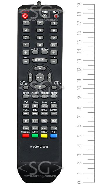 Пульт дистанционного управления для HYUNDAI H-LCDVD3200S (2200) tv+dvd H-LEDVD22V10(19V10) / SUPRA STV-LC2622WD tv+dvd