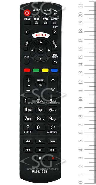 Пульт дистанционного управления для PANASONIC universal RM-L1268 ( корпус типа N2QAYB001009 NETFLIX ) в коробке