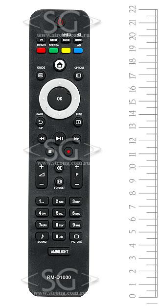 Пульт дистанционного управления для PHILIPS universal RM-D1000 (корпус типа RC-4495/01 ambil.) в коробке