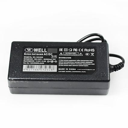 Блок питания 12 В; 5 А; 60 Вт; штекер 5,5*2,5 мм; БЕЗ сет. шнура!(AC/DC; WELL; WL120V050)