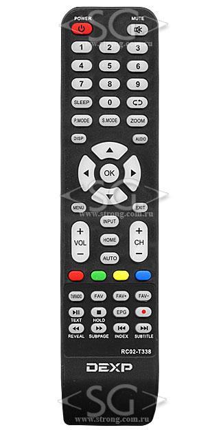 Пульт дистанционного управления для DEXP RC02-T338 (F32D7000C) /SUPRA RC02-T338 (STV-LC32LT0060F)
