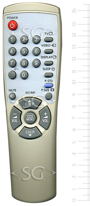 Пульт дистанционного управления для SAMSUNG 00198F белый (-104D,-104E,-104J,00198D,-198E)