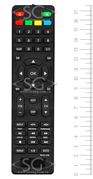 Пульт дистанционного управления для AKAI RC01-V59 ( LEA-19К39P и др.) / BRAVIS RC01-V59 (LED-19F1000 и др.)