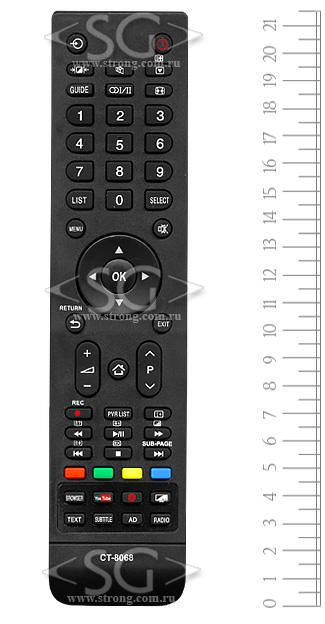 Пульт дистанционного управления для TOSHIBA CT-8068