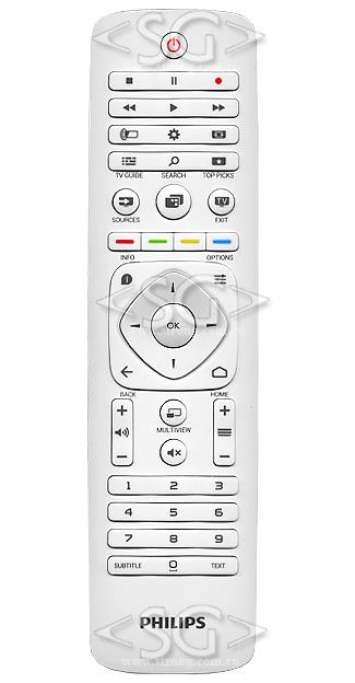Пульт дистанционного управления для PHILIPS 996595006119, 398GF10WEPH01T (YKF352-B04) белый, с клавиатурой /orig./