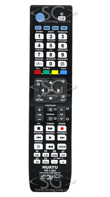 Пульт дистанционного управления универсальный 4in1 TV/BD/DVD/SAT RM-L1050(корп.типа Hisense EN-32961)блистер