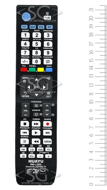 Пульт дистанционного управления универсальный 4in1 TV/BD/DVD/SAT RM-L1050(корп.типа Hisense EN-32961)блистер