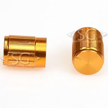 Ручка для переменных резисторов М6T13/17Y2-0-1 металл, gold, круглая с риской