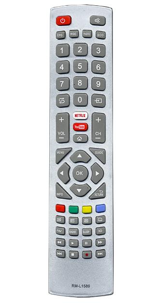 Пульт дистанционнного управления для SHARP universal RM-L1589 (корпус типа LC-32HI3222E белый 3D) 5 кодов блистер