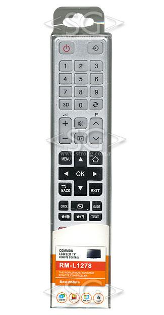 Пульт дистанционного управления для TOSHIBA universal RM-L1278 (корпус типа CT-8040 3D) блистер