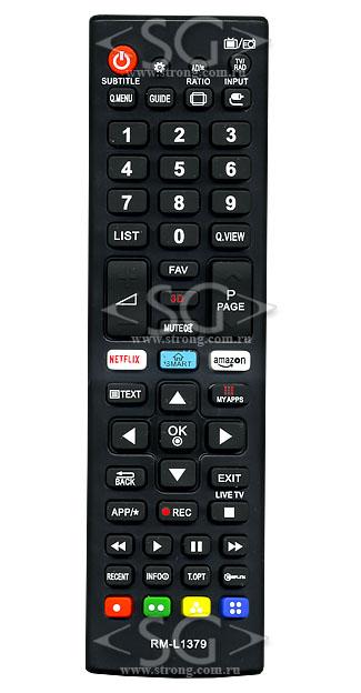 Пульт дистанционного управления для LG universal RM-L1379 (корпус типа AKB75095308 (NETFLIX, AMAZON, 3D, SMART) (блистер)