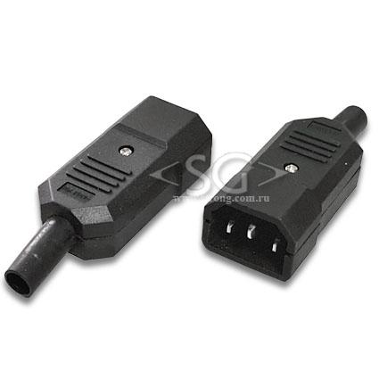 Штекер компьютерный силовой IEC C14