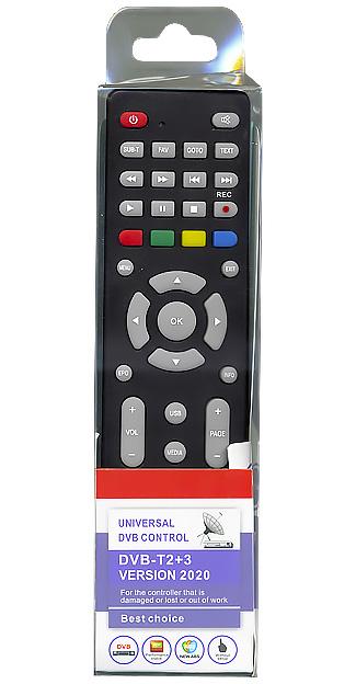 Пульт дистанционного управления универсальный для DVB-T2 +3 ресиверов ver2020(длинные)(инст. на русс.яз. с цв.фото)блистер