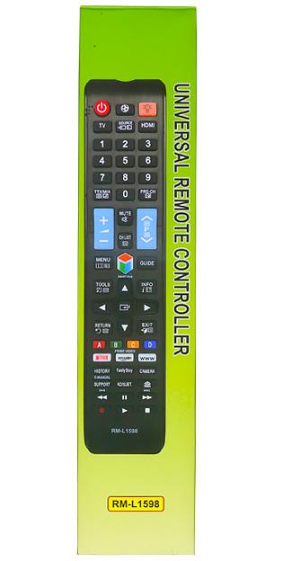 Пульт дистанционного управления для SAMSUNG universal RM-L1598 (=RM-D1078 3D +NETFLIX, мяч и др.) в коробке