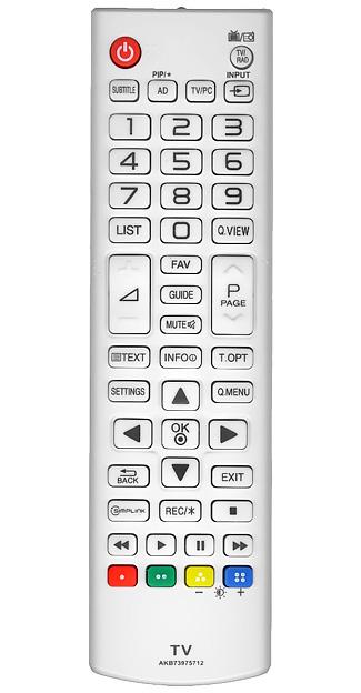 Пульт дистанционного управления для LG AKB73975712 pip белый