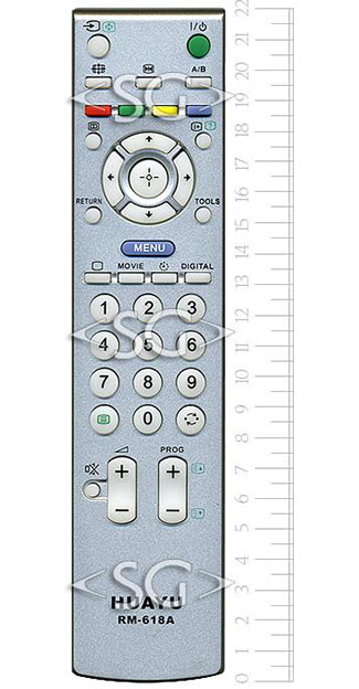 Пульт дистанционного управления для SONY universal RM-618A (корпус типа RM-ED005 (8) lcd) блистер