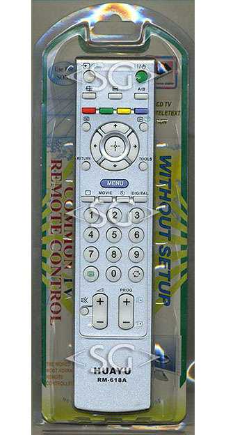 Пульт дистанционного управления для SONY universal RM-618A (корпус типа RM-ED005 (8) lcd) блистер