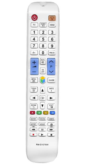 Пульт дистанционного управления для SAMSUNG universal RM-D1078W (корпус типа AA59-00560A smart. 3D. белый) блистер