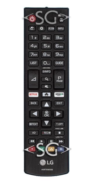 Пульт дистанционного управления для LG AKB75095308 ( AKB75375608) Netflix, Amazon /orig./