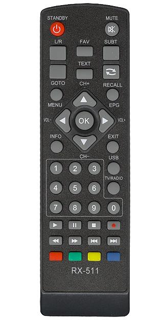 Пульт дистанционного управления для HARPER HDT2-1110 /Doffler DVB-T2P11 / SUPRA SDT-99/ REXANT RX-511 и др. DVB-T2