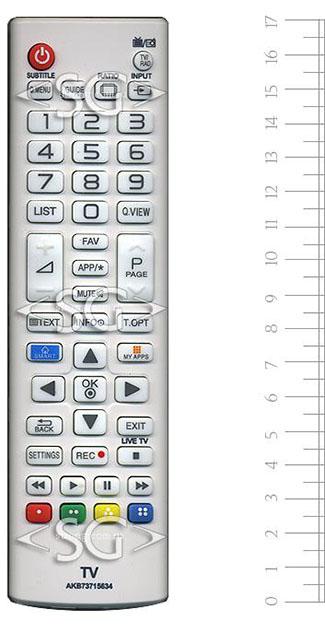 Пульт дистанционного управления для LG AKB73715634 smart белый (=AKB73715601 чёрный)