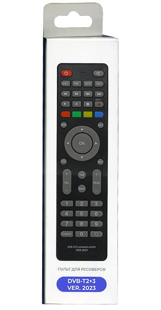 Пульт дистанционного управления универсальный для DVB-T2+3 ресиверов ver 2023 (длинные) в коробке