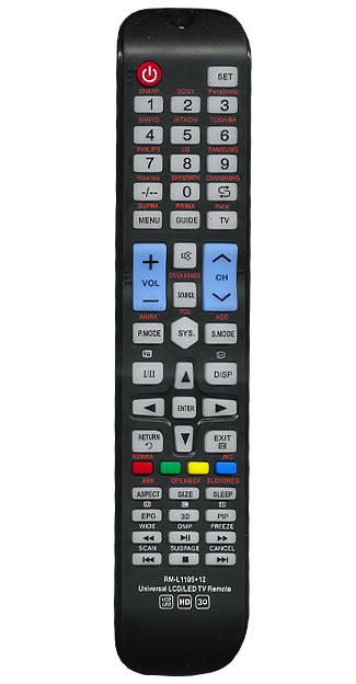 Пульт дистанционного управления универсальный для TV(весь китай) RM-L1195+12(корп.типа SAM AA59-00581A(ин.на рус.яз.с цв.фот)