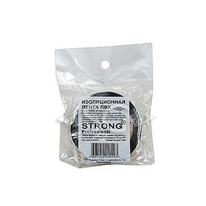 Изолента ПВХ Professional 0,13/15mm/10m чёрная