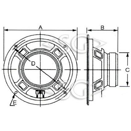 ���������������� ( �������) YD400-02 (YD-15d)(385*h150*����.190mm) 8 ��150/250W25-3500Hz